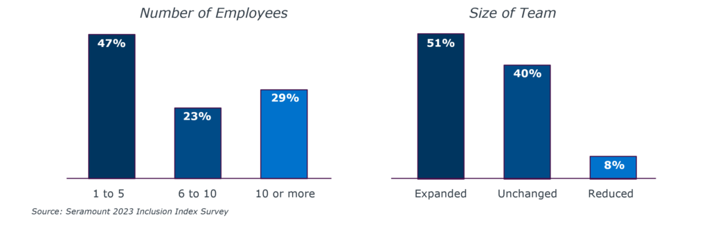 number of employees size of team