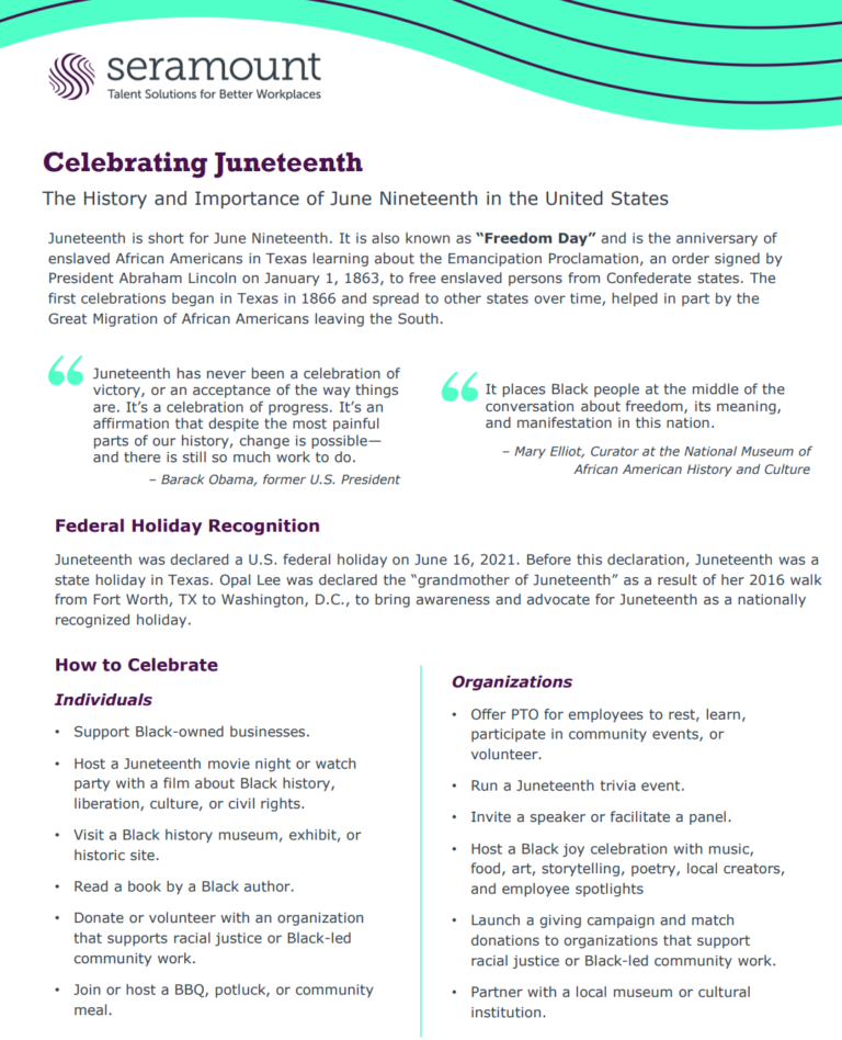 one pager tool resource celebrating juneteenth what is juneteenth