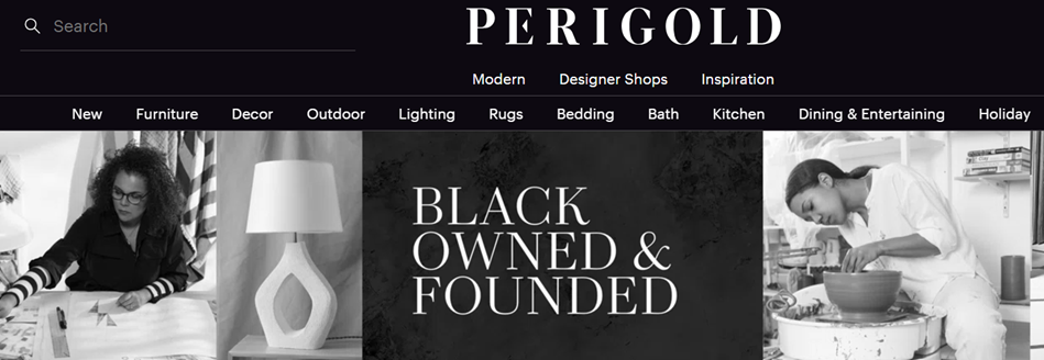 perigold black owned and founded