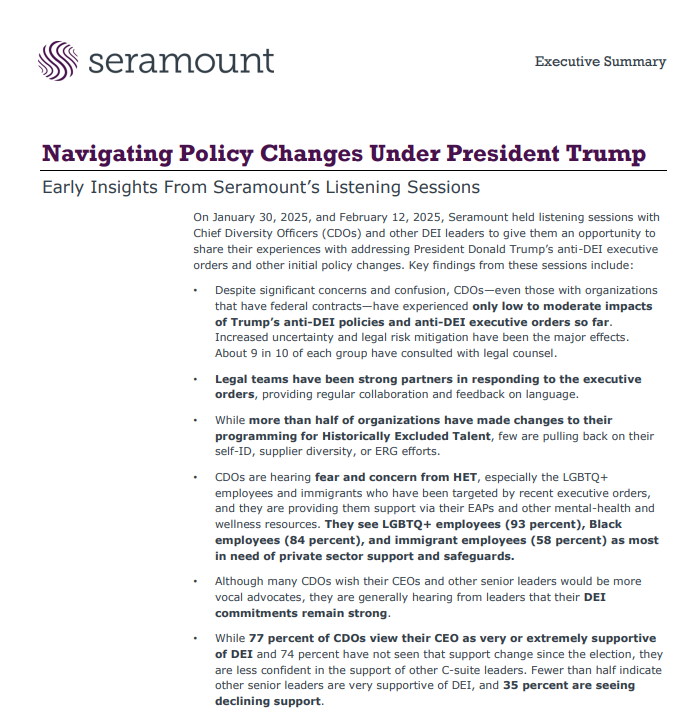 Navigating Policy Changes Under President Trump: Early Insights From Seramount’s Listening Sessions