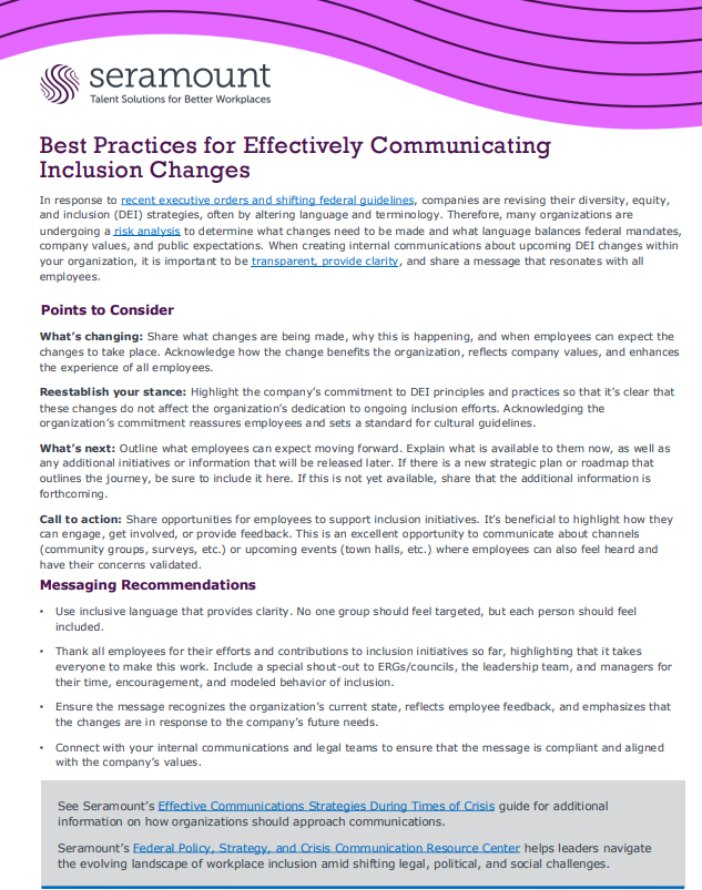 Best Practices for Effectively Communicating Inclusion Changes