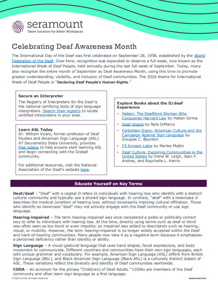 Celebrating Deaf Awareness Month