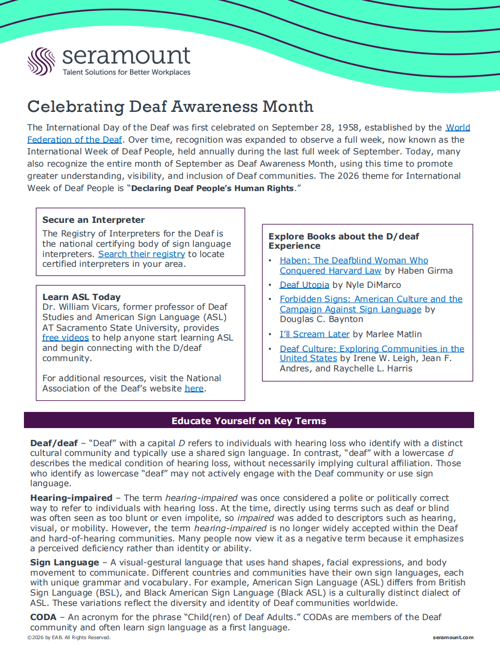 Celebrating Deaf Awareness Month