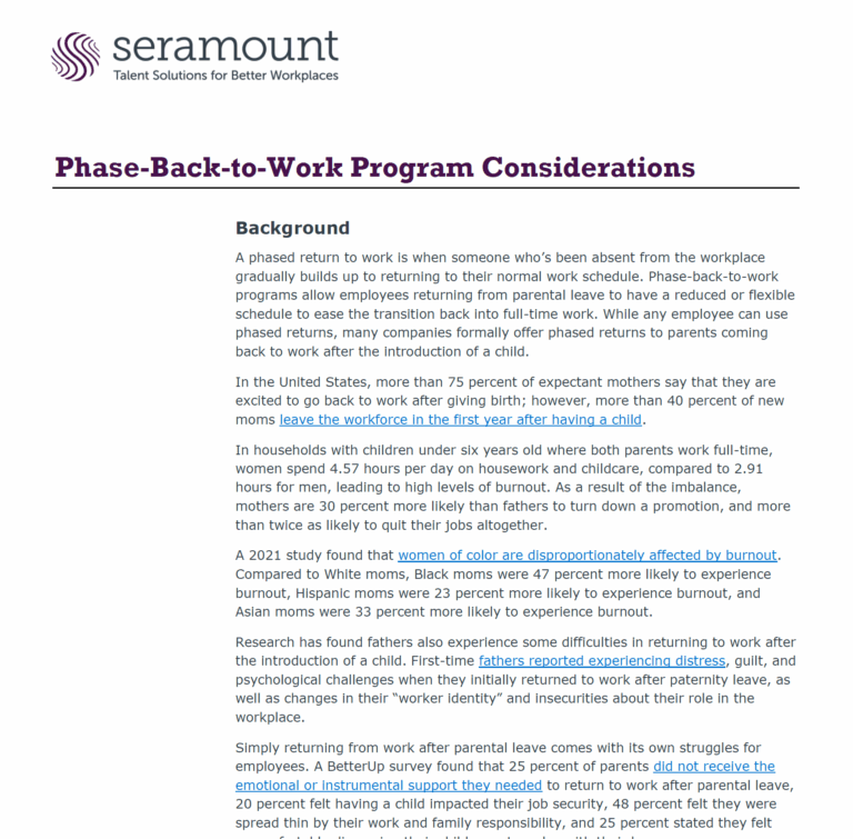 phase back to work