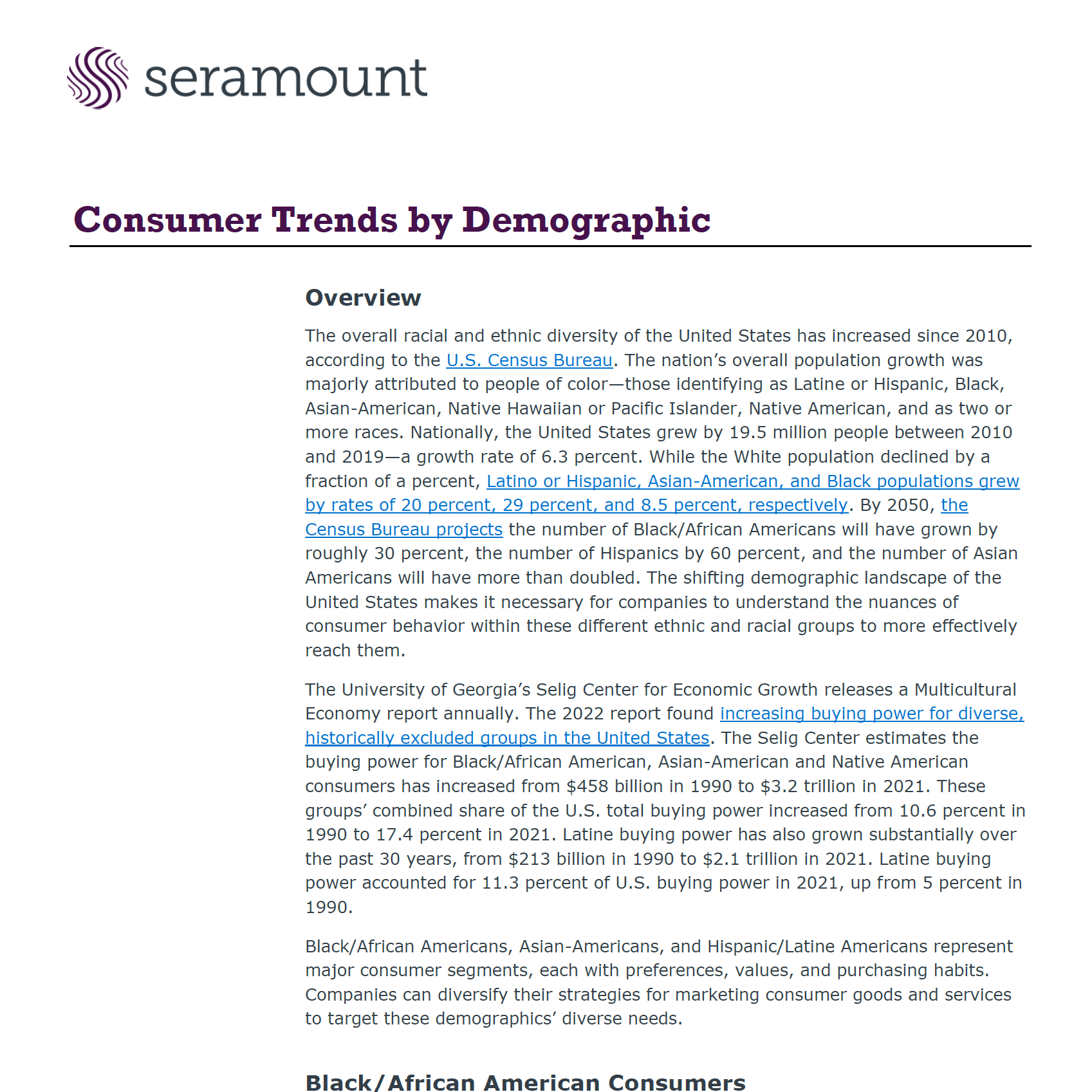 Consumer Trends by Demographic