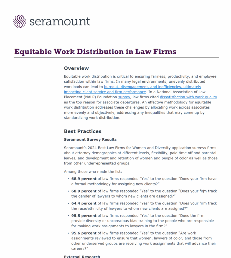 Equitable Work Distribution in Law Firms