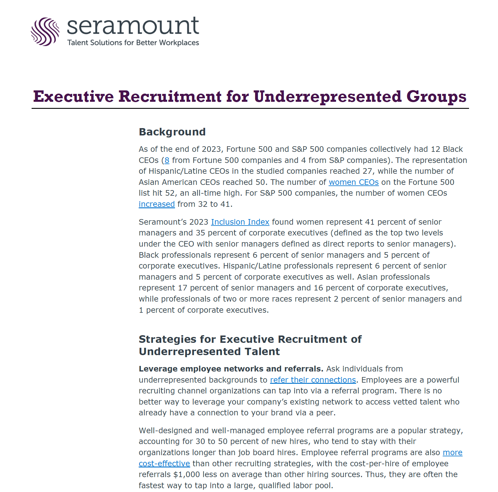 Executive Recruitment for Underrepresented Groups