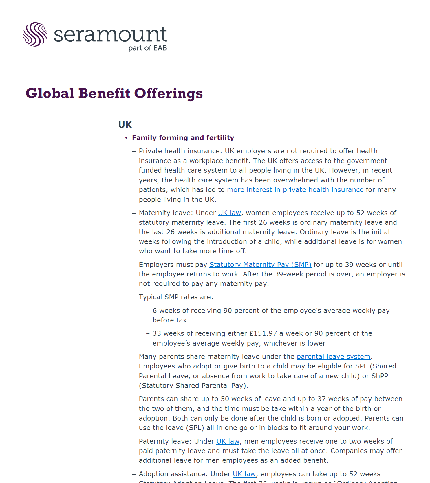 Global Benefit Offerings