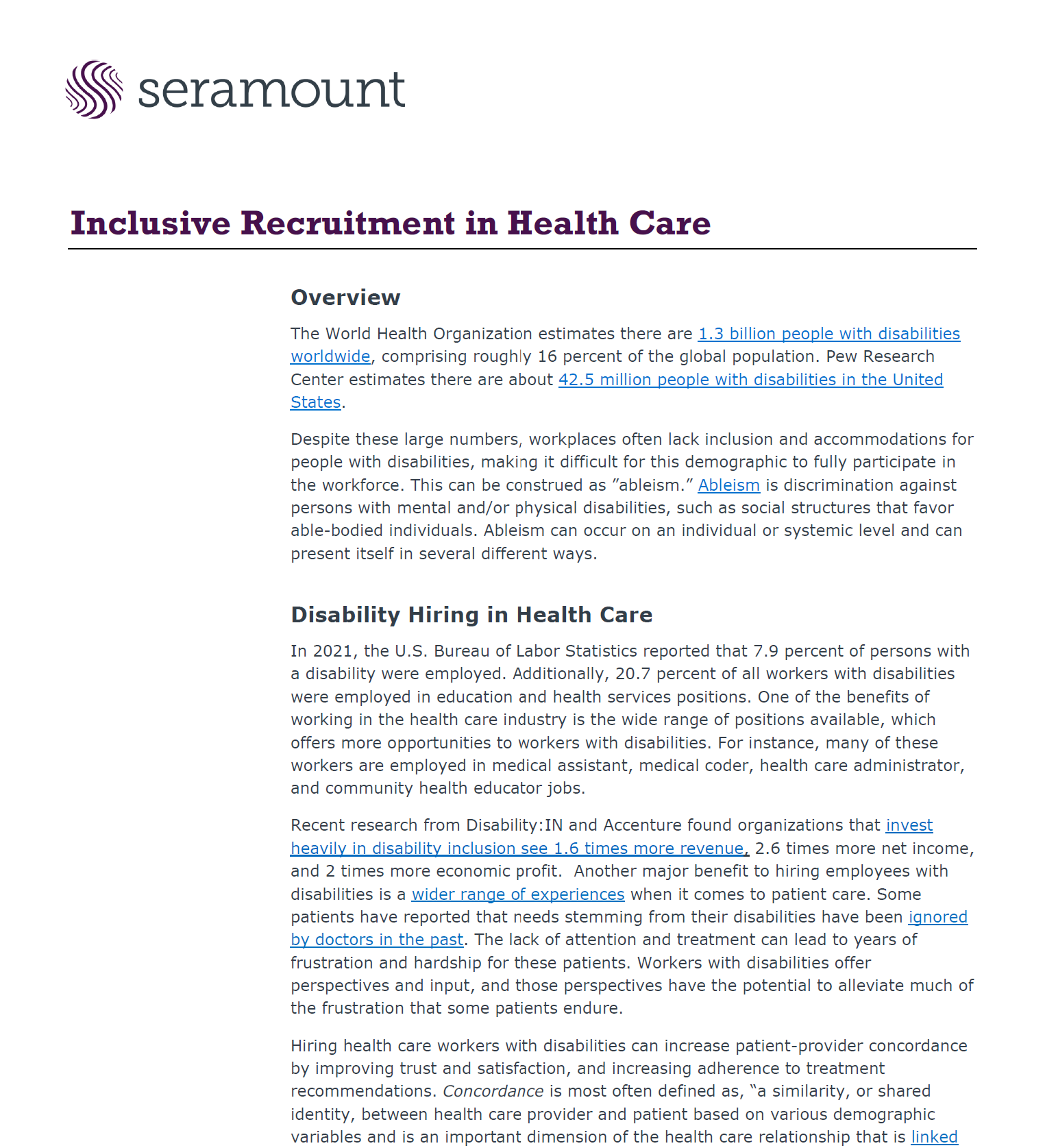 Inclusive Recruitment in Health Care
