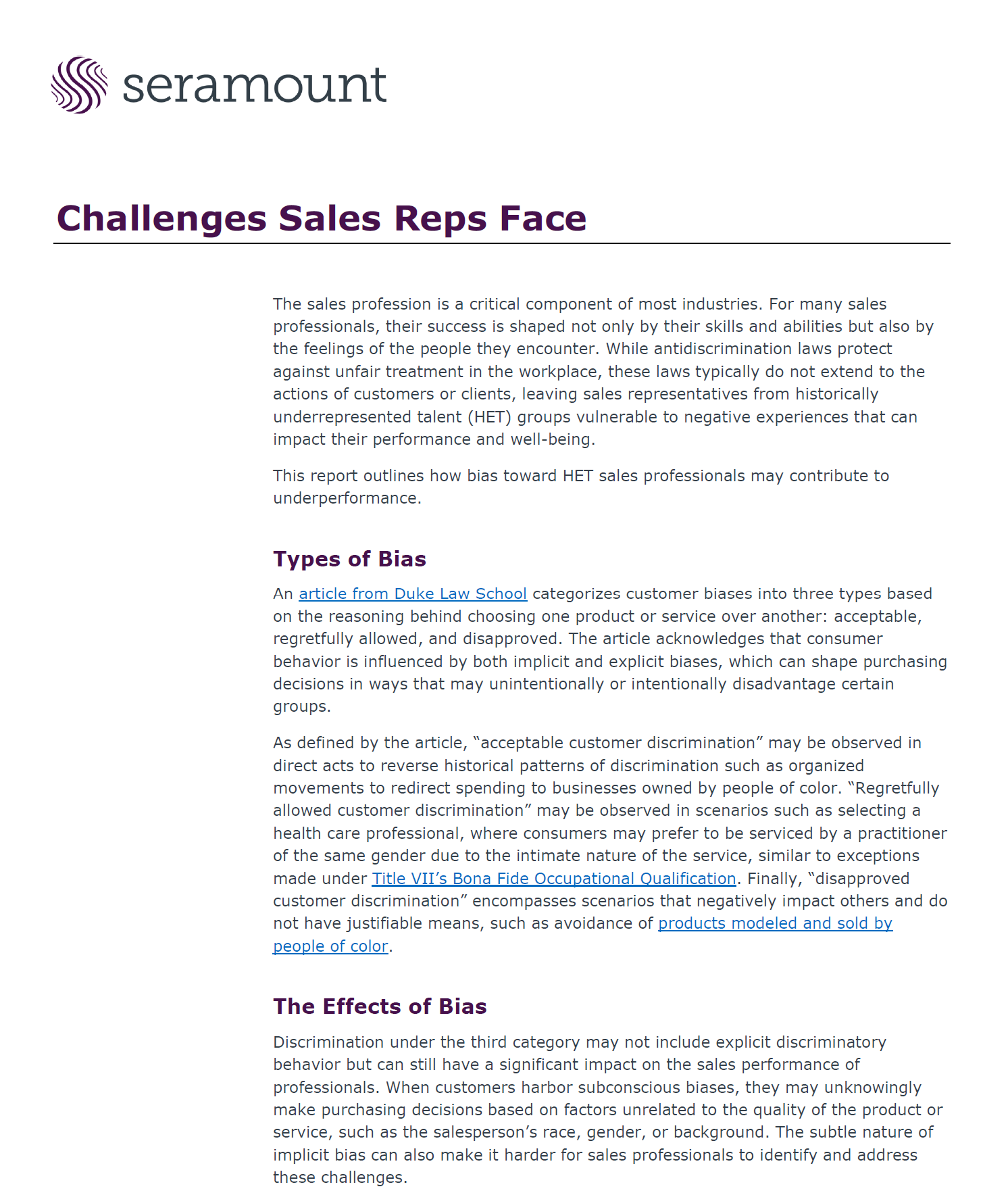 Bias in Sales: Challenges Faced by Underrepresented Sales Professionals