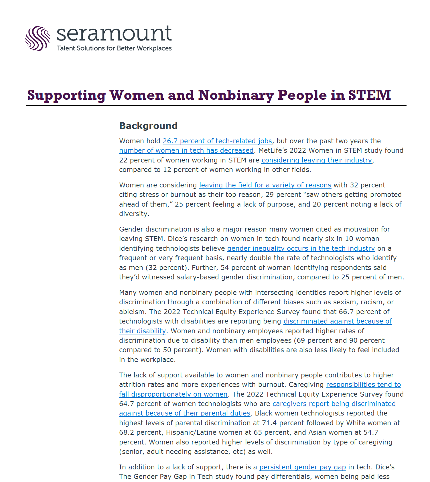 Supporting Women and Nonbinary People in STEM