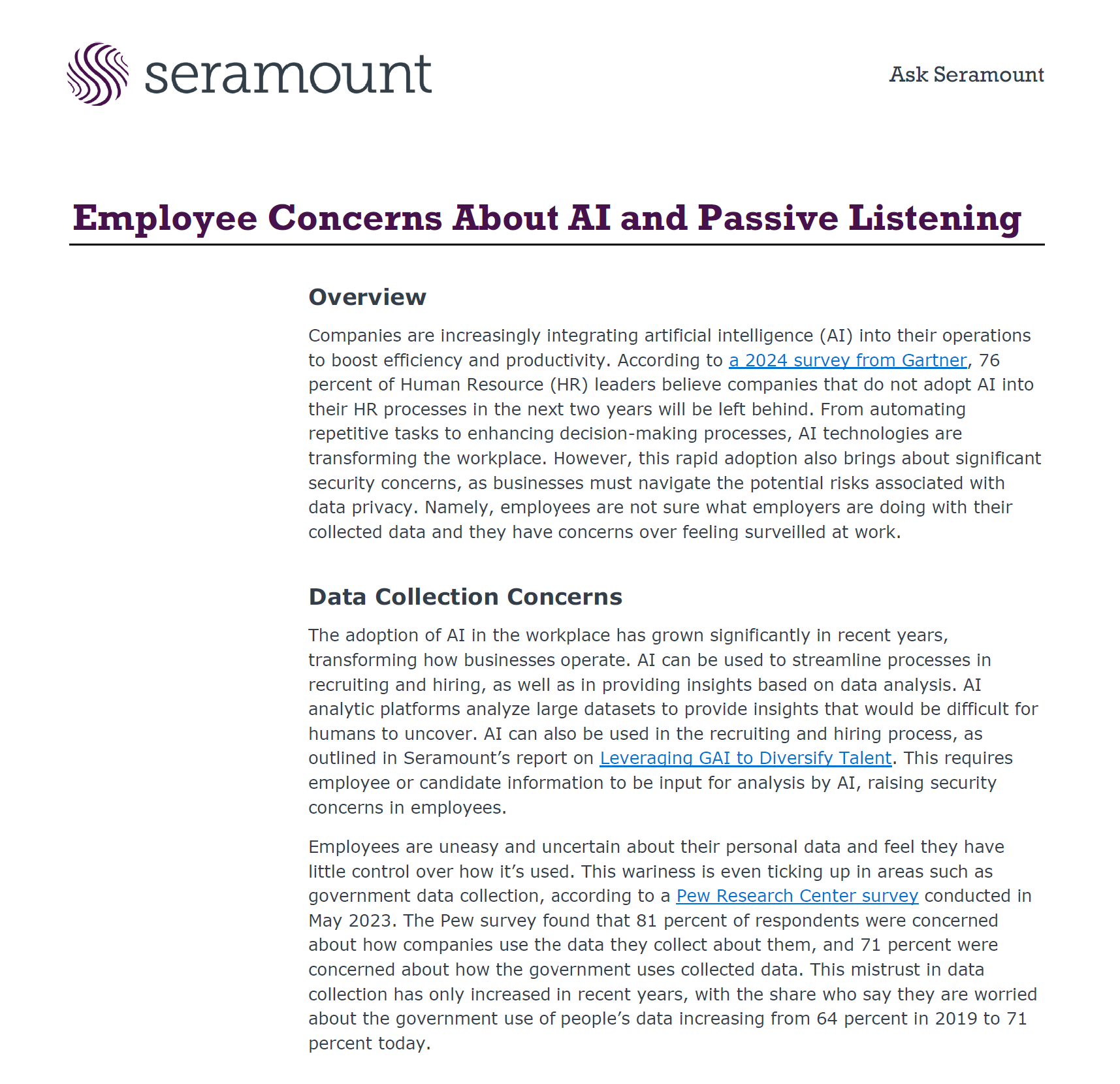 Employee Concerns About AI and Passive Listening