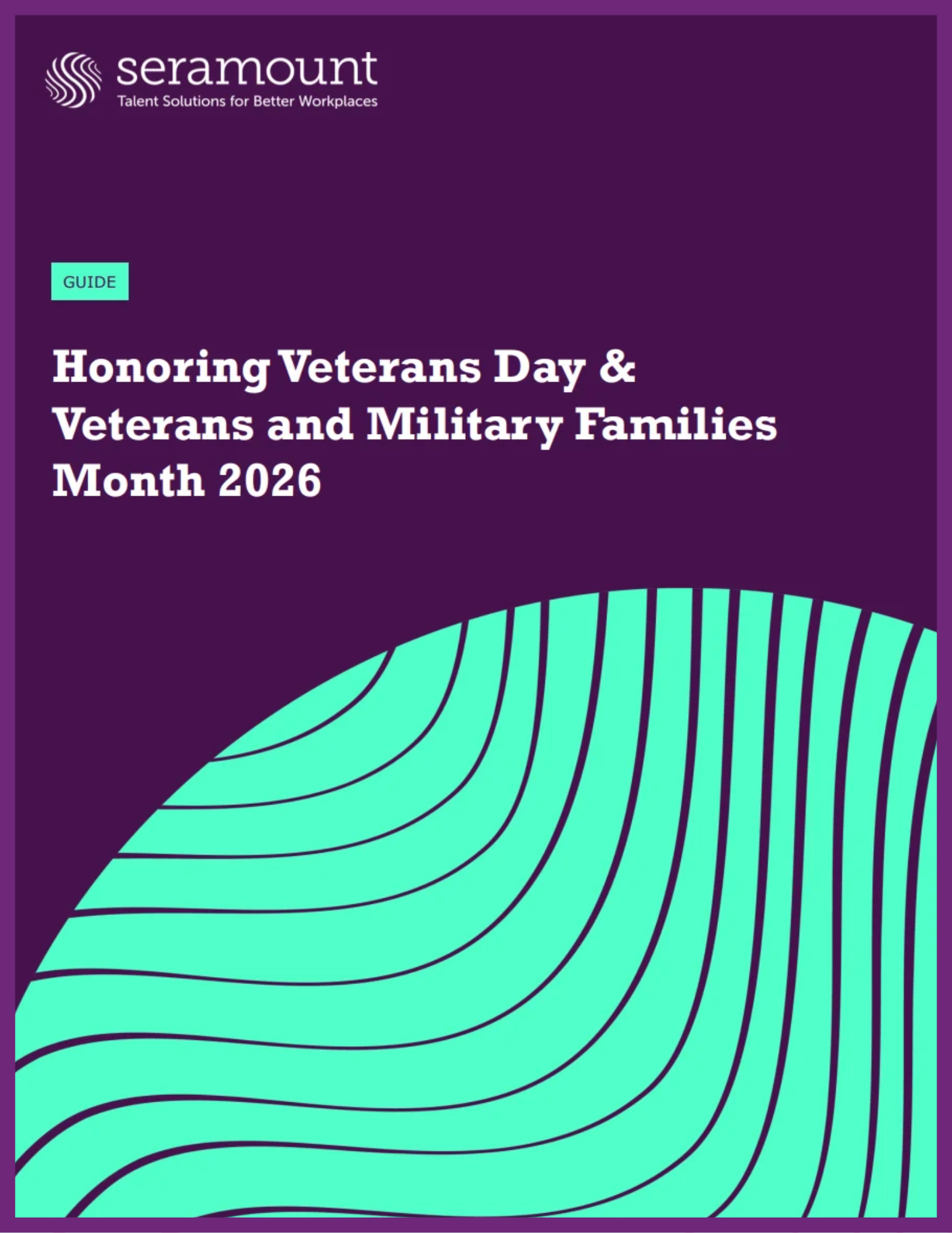 This guide contains ways to honor Veterans Day and Veterans and Military Families Month (VMFM) by leveraging resources, linking initiatives to business impact, leading with intentional inclusion, and building one’s knowledge base on VMFM history and the experiences of veterans and military families.