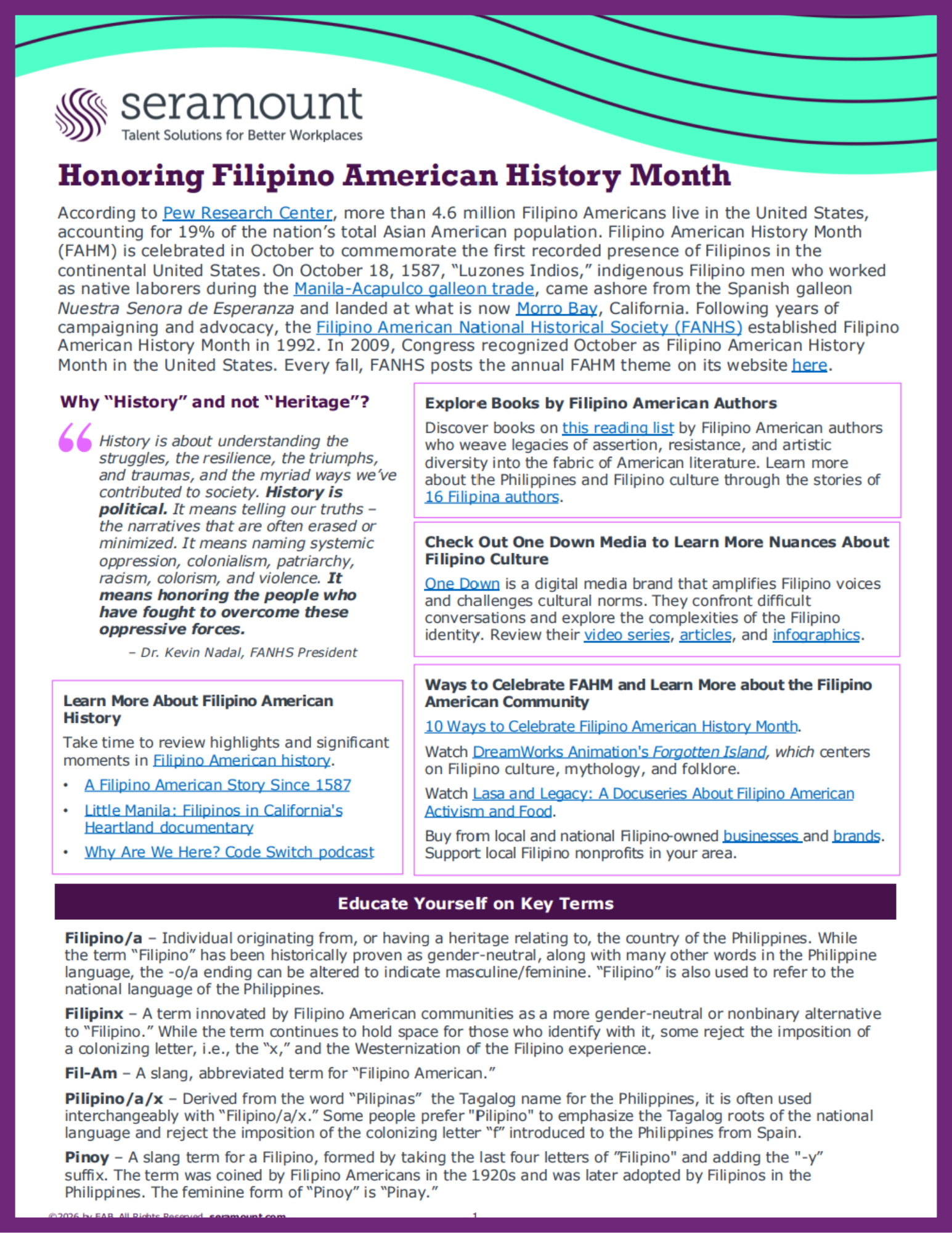Honoring Filipino American History Month