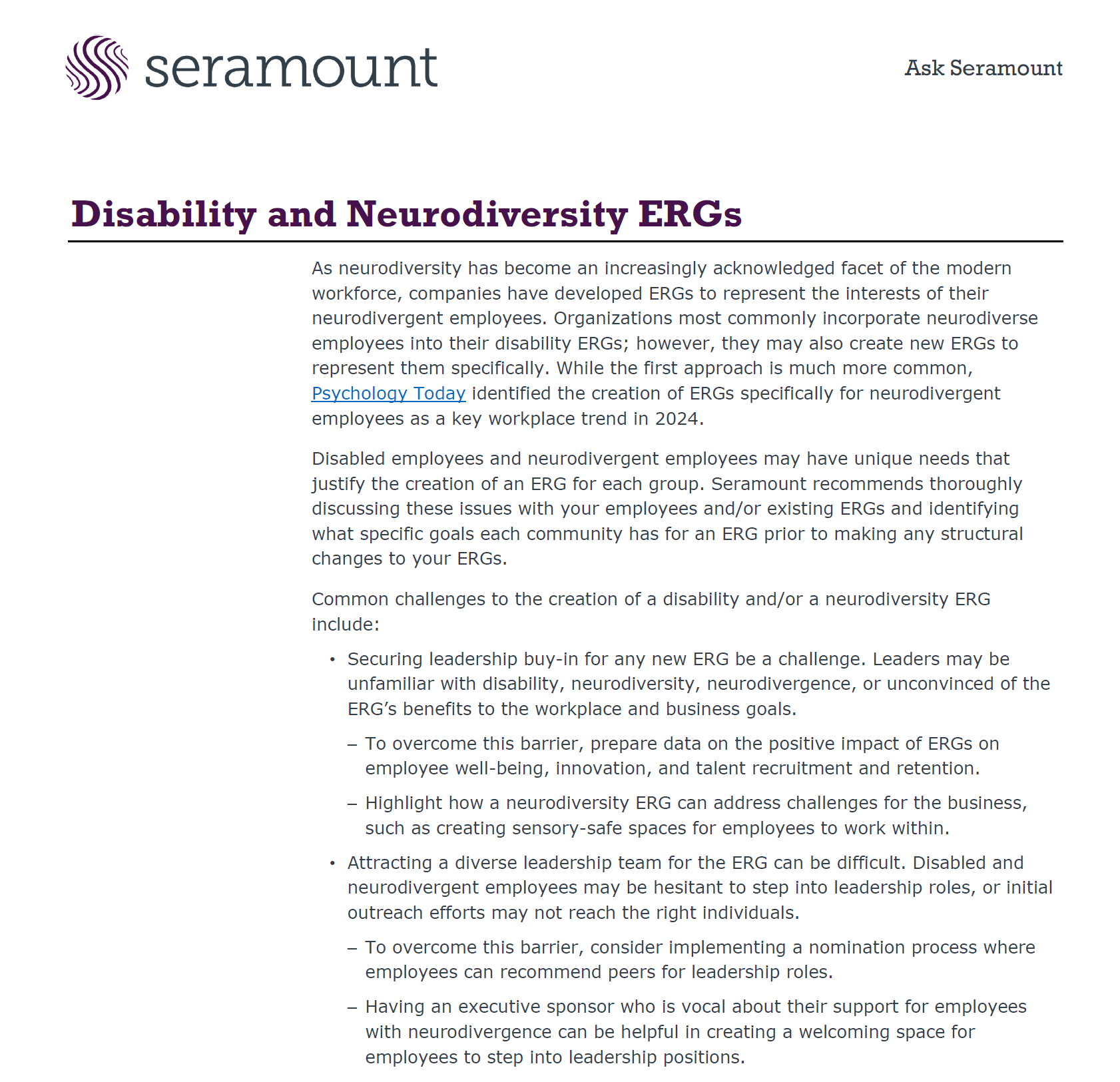 Disability and Neurodiversity ERGs