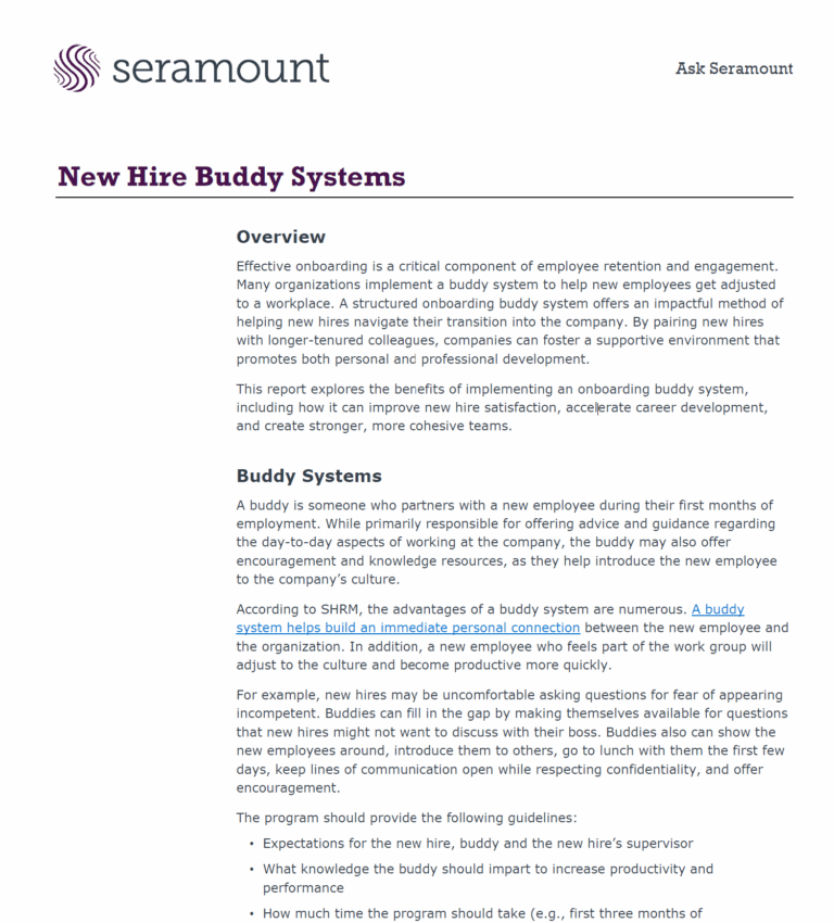 New Hire Buddy Systems
