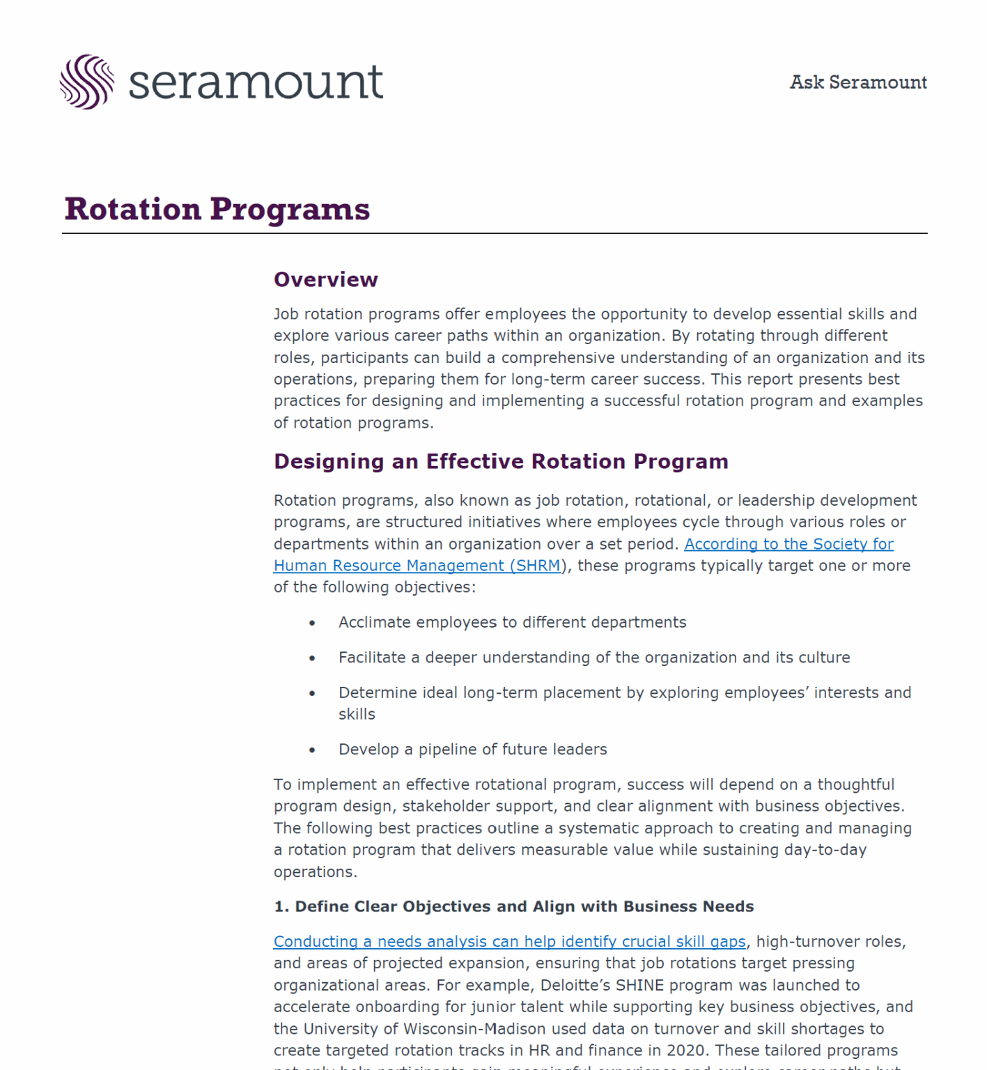 Rotation Programs Building Future Leaders Seramount Rotation Programs Building Future Leaders Seramount