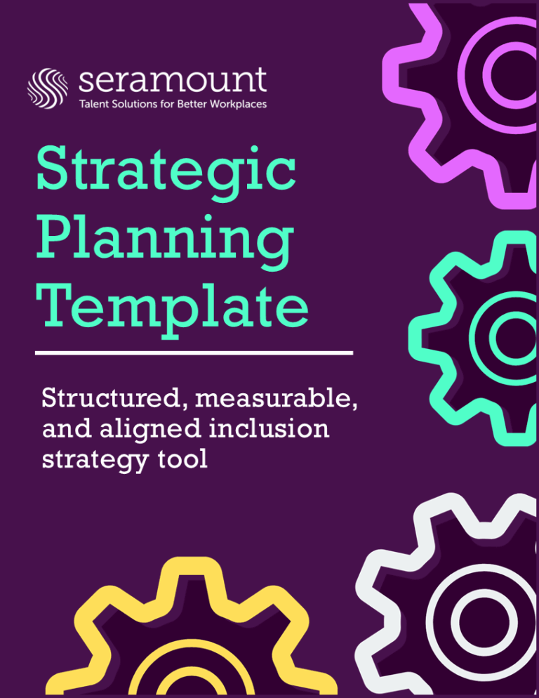 The Strategic Planning Template and Prioritization Tool