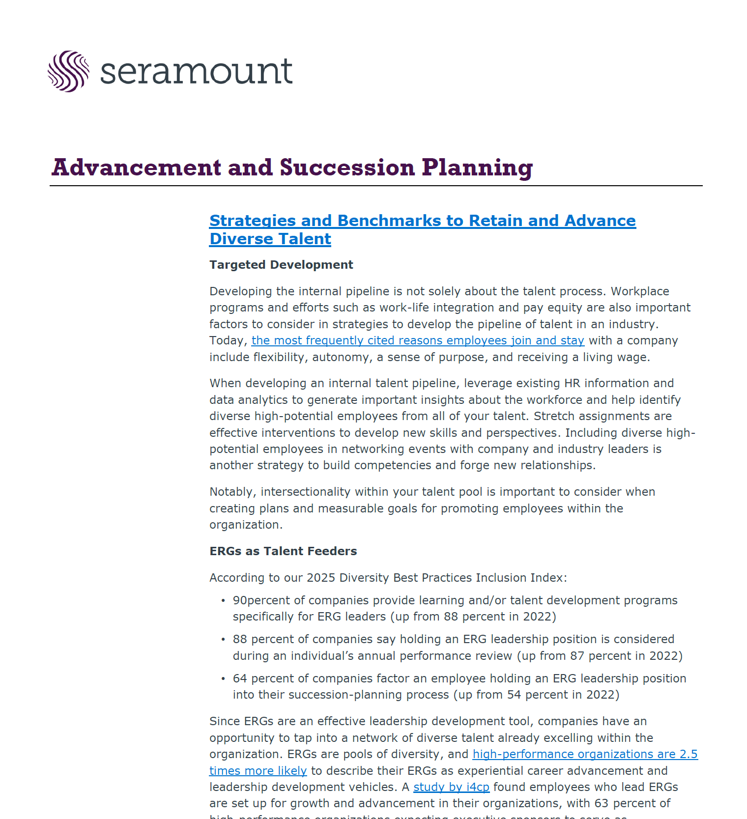 Advancement and Succession Planning
