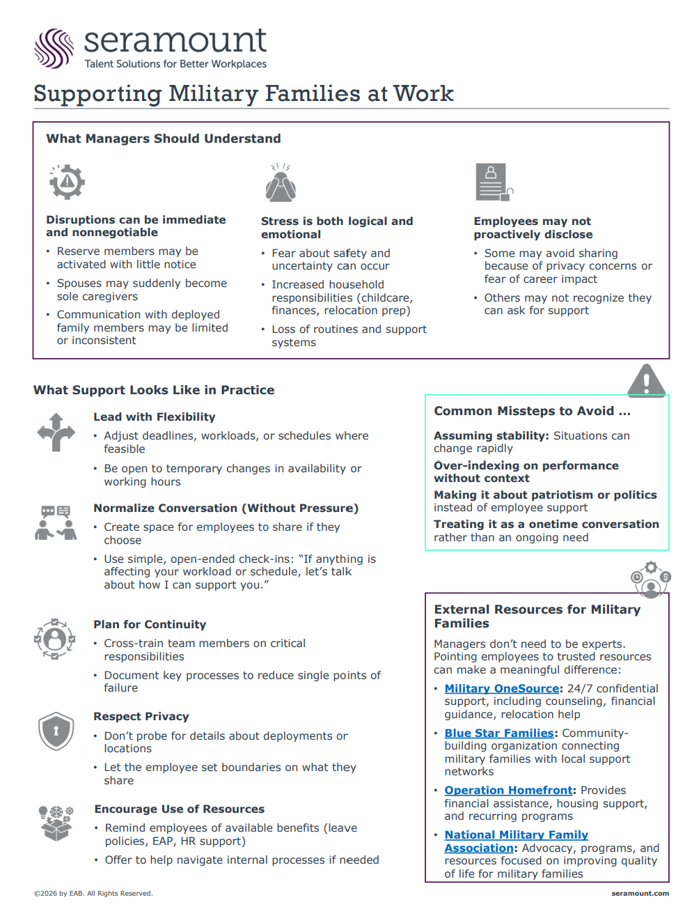 Supporting Military Families at Work