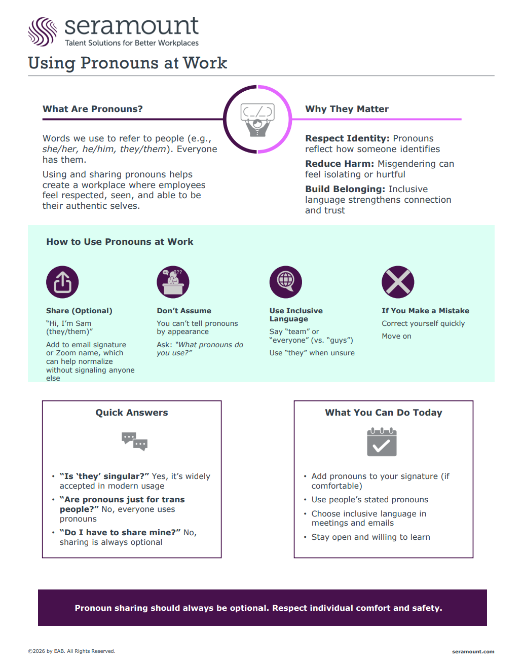 Using Pronouns at Work