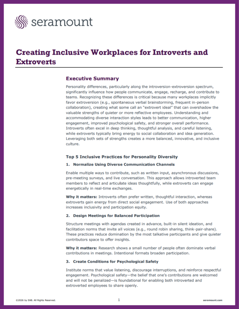 Creating Inclusive Workplaces for Introverts and Extroverts
