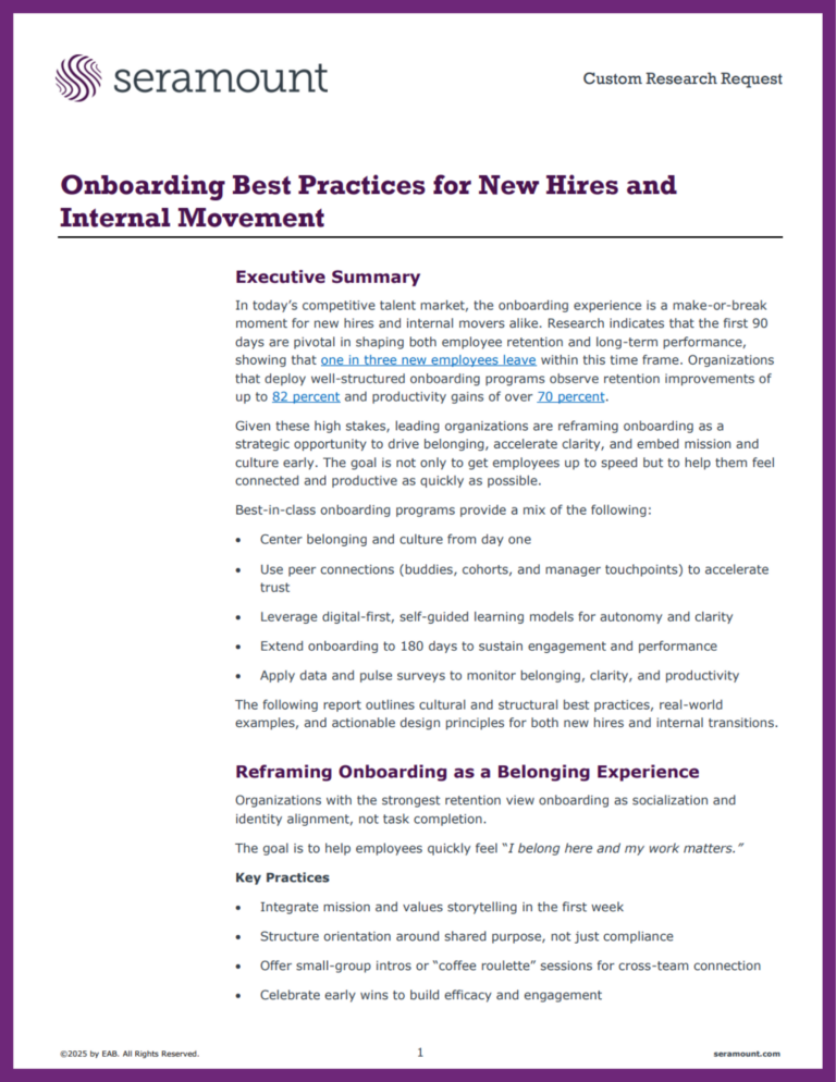 Onboarding Best Practices for New Hires and Internal Movement