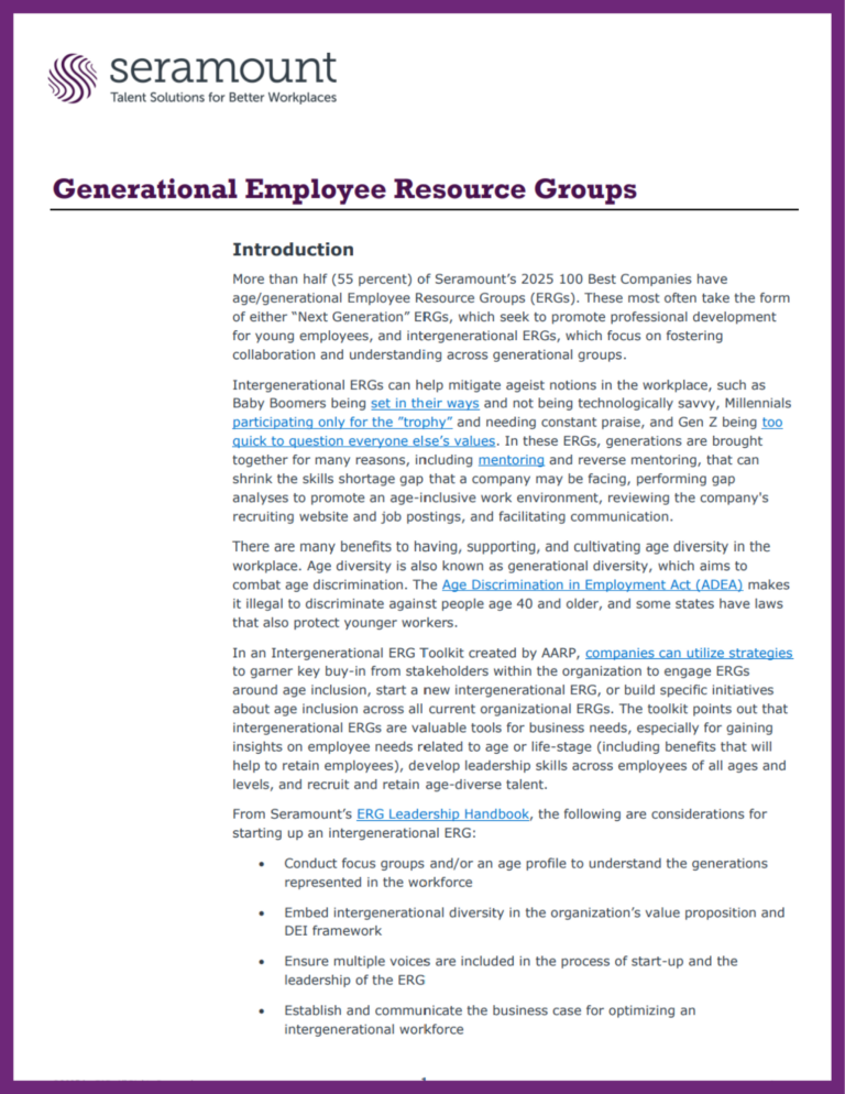 Generational Employee Resource Groups