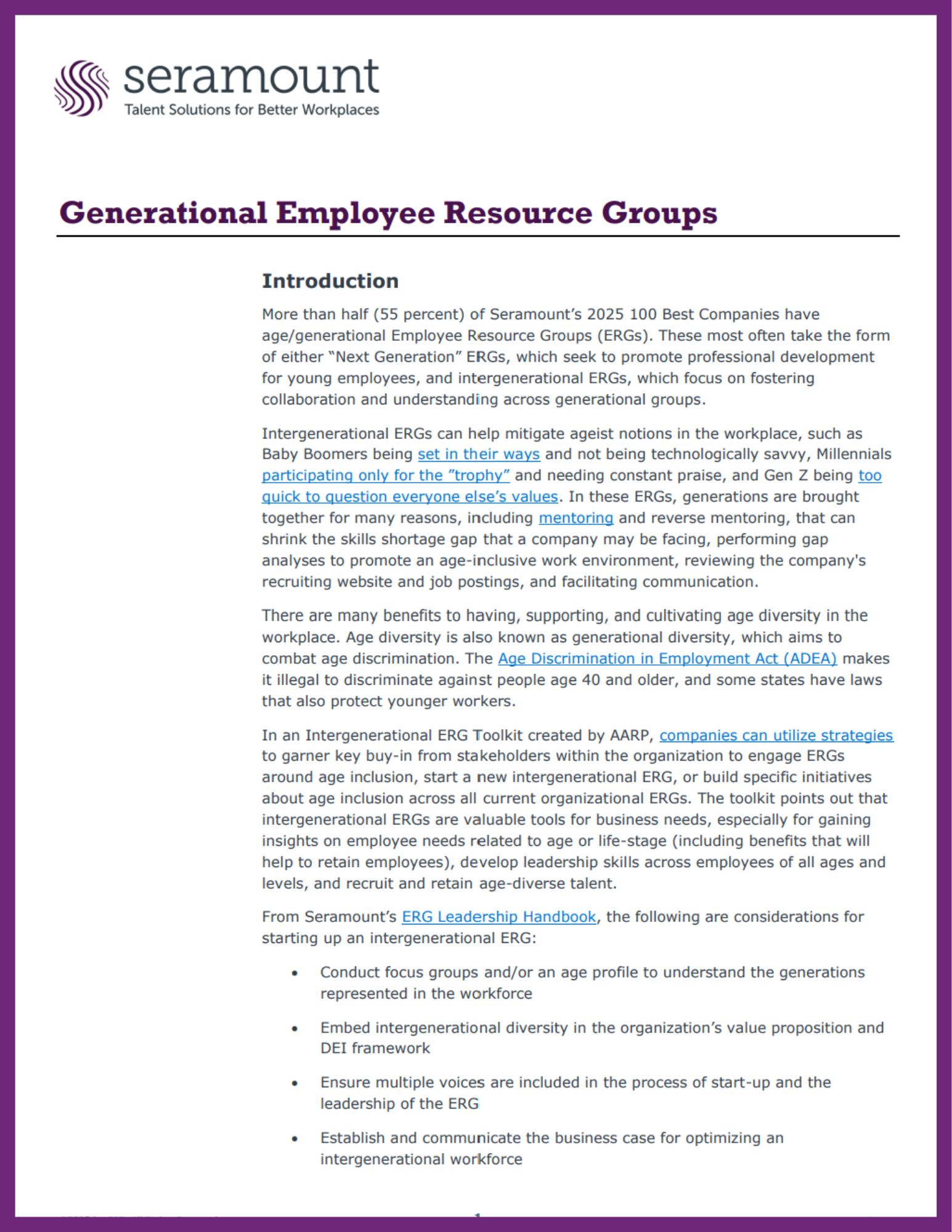 Generational Employee Resource Groups