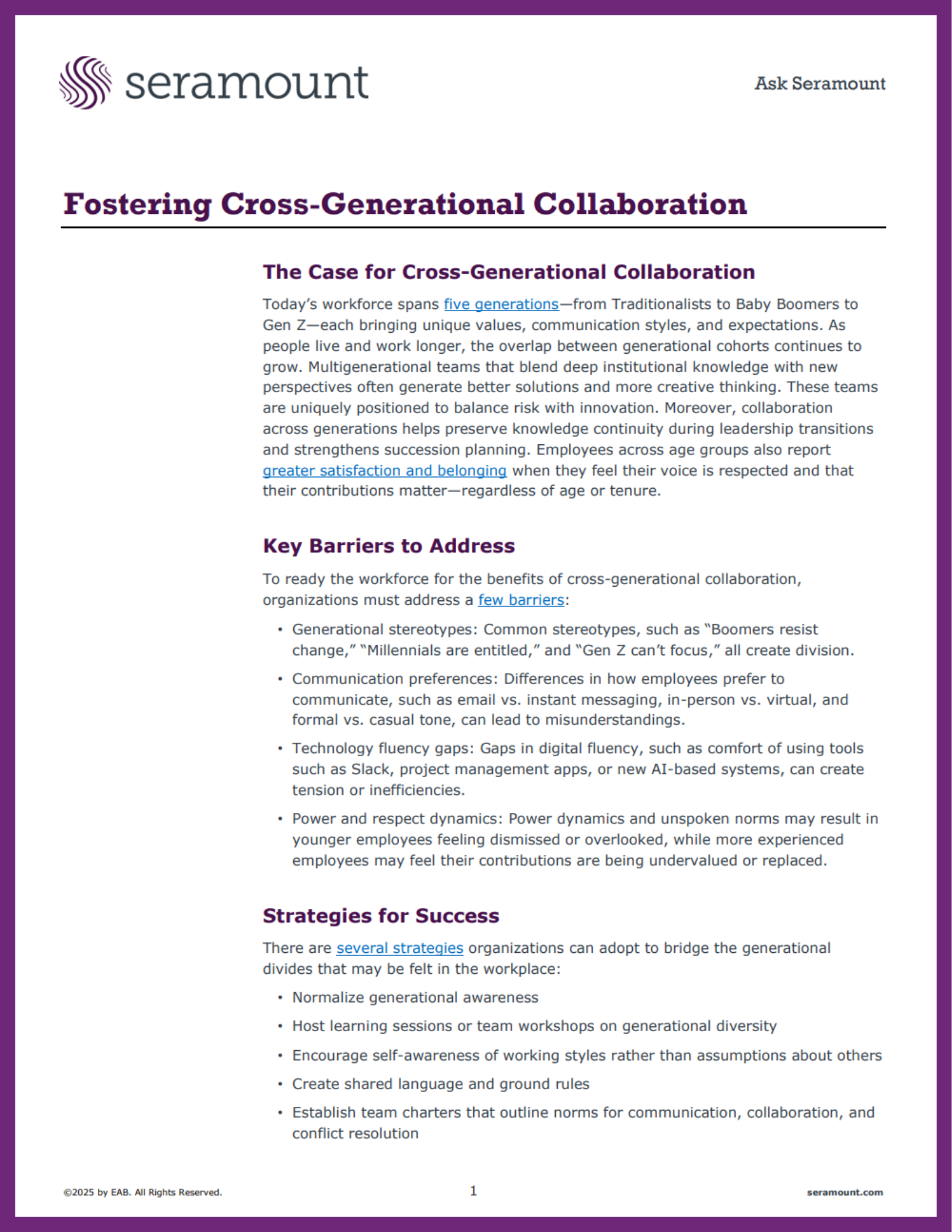 Fostering Cross-Generational Collaboration