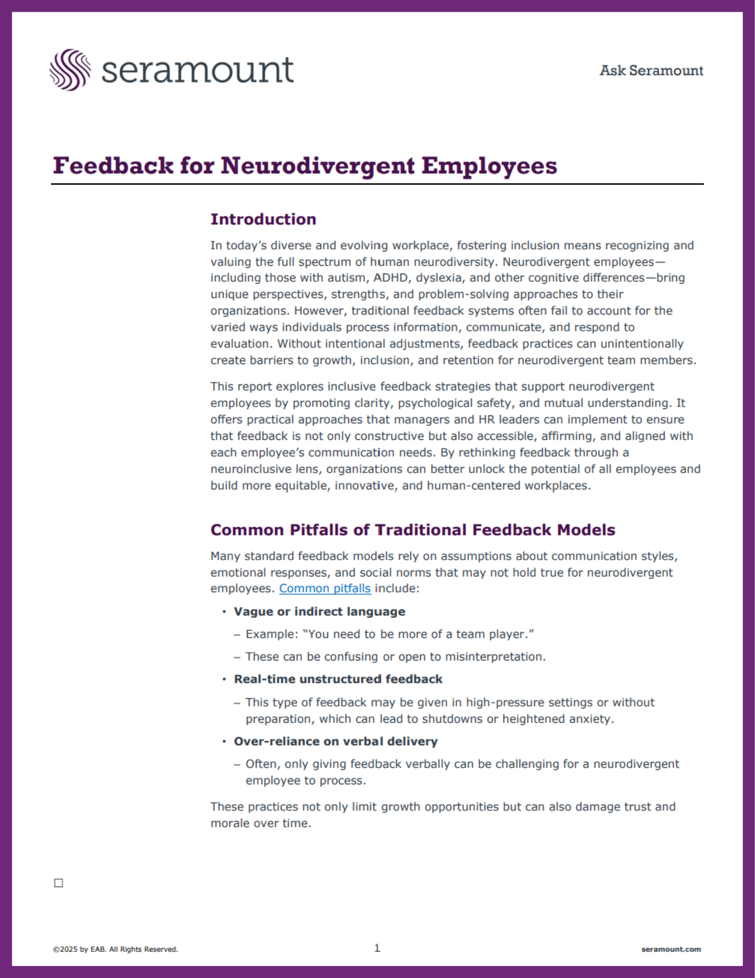 Feedback for Neurodivergent Employees