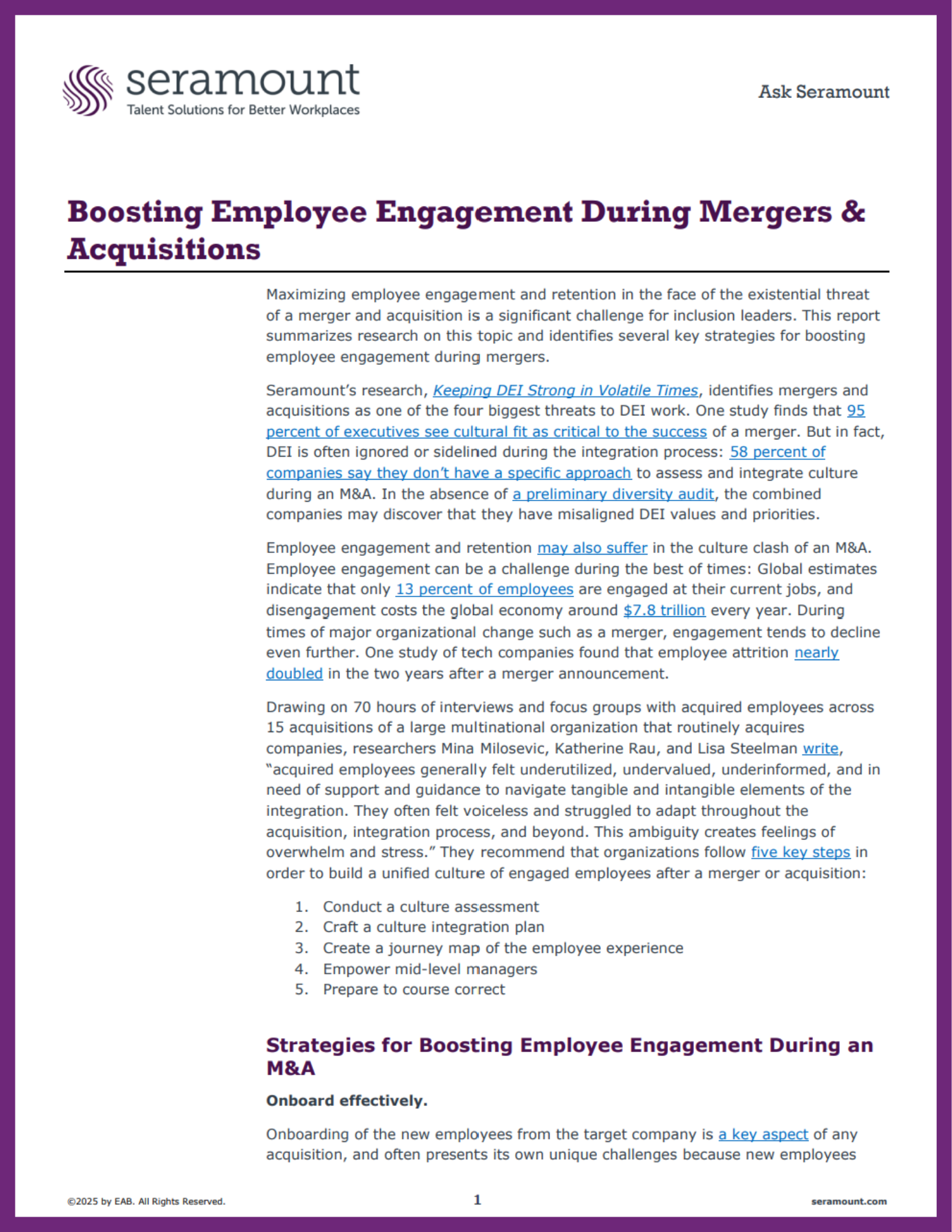 Boosting Employee Engagement During Mergers & Acquisitions