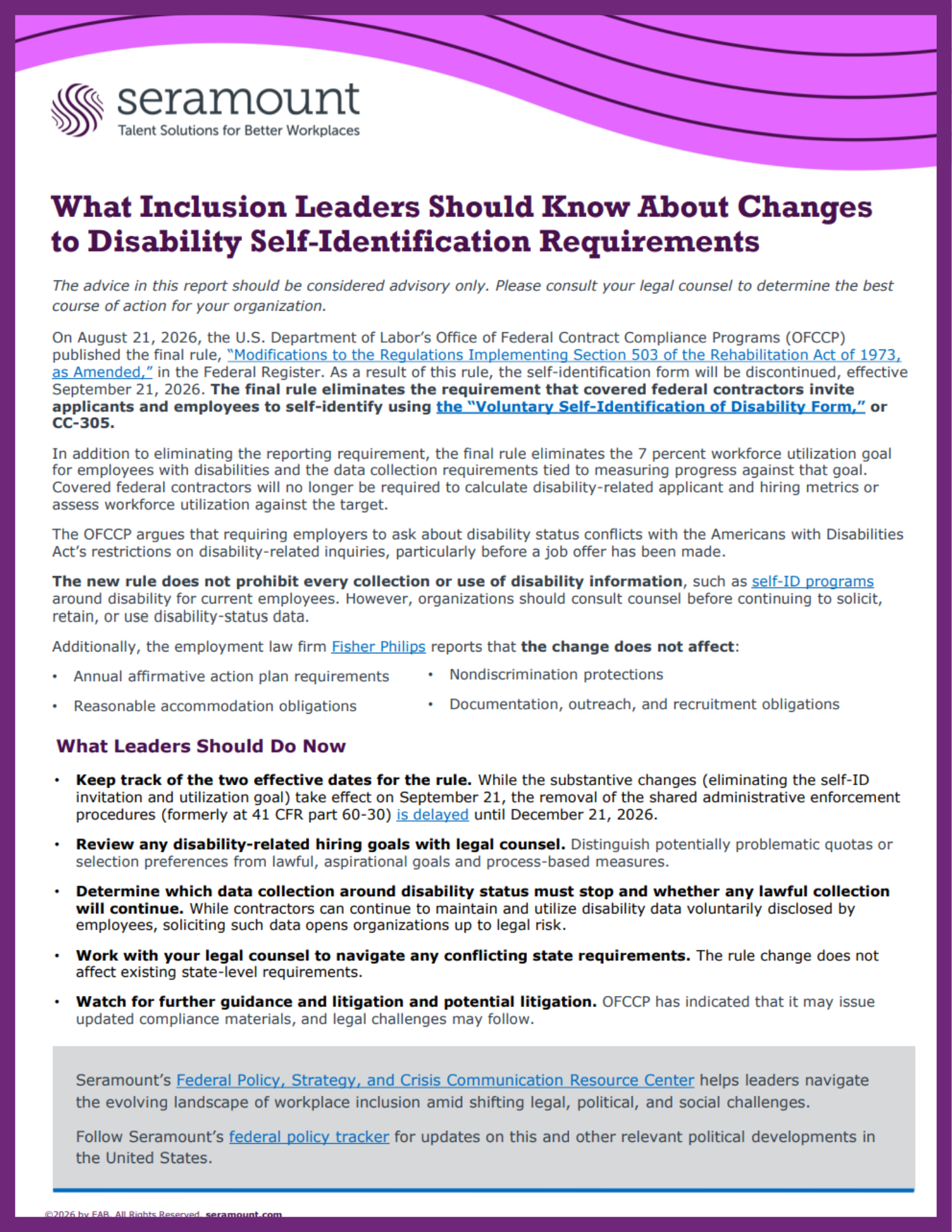 What Inclusion Leaders Should Know About Changes to Disability Self-Identification Requirements